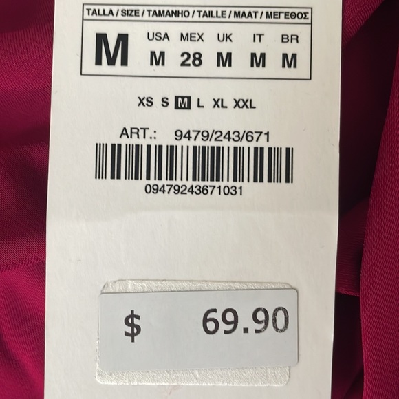 Zara blouse- Raspberry color - Picture 2 of 2